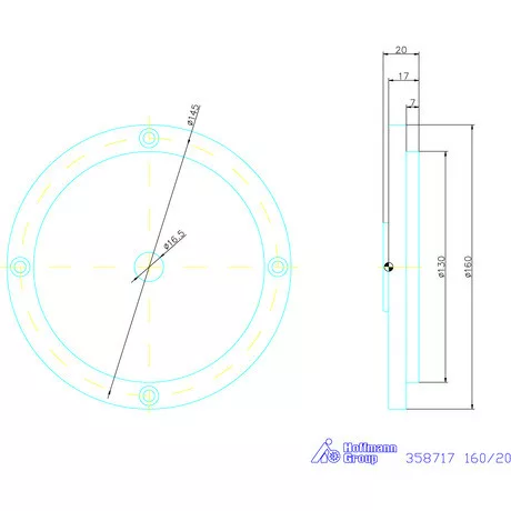 Garant Cserélhető lap mágneses megfogóhoz, alumínium 160/20 mm