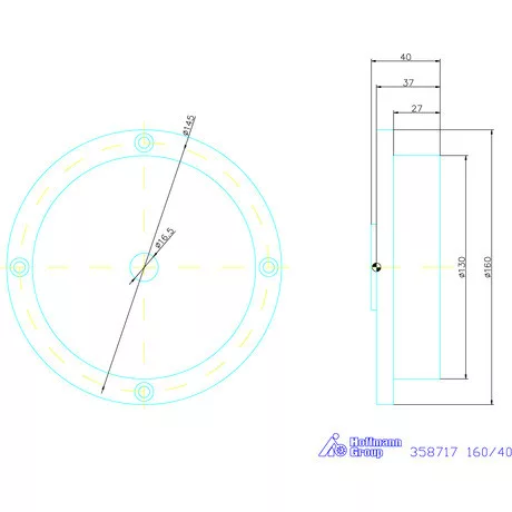 Garant Cserélhető lap mágneses megfogóhoz, alumínium 160/40 mm