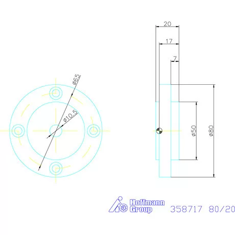 Garant Cserélhető lap mágneses megfogóhoz, alumínium 80/20 mm