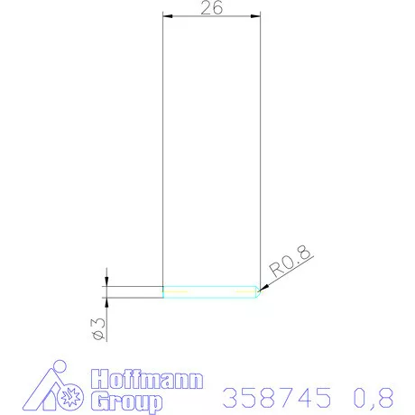 Holex Tartalék tű 0,8 mm
