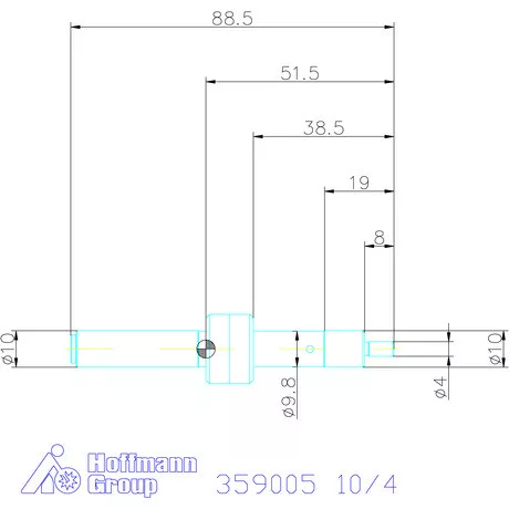 Éltapintó TIN 10/4 mm