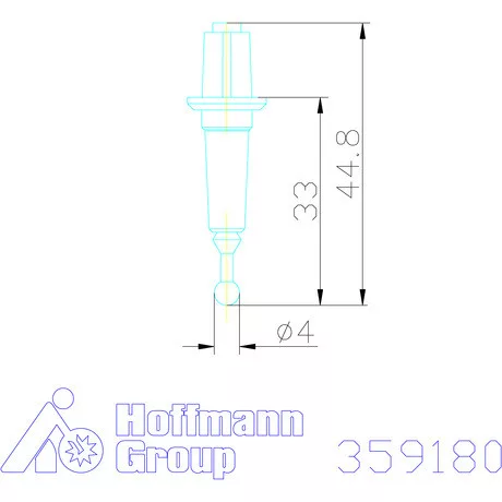 Tapintóbetét ⌀ 4 mm Standard 46 mm