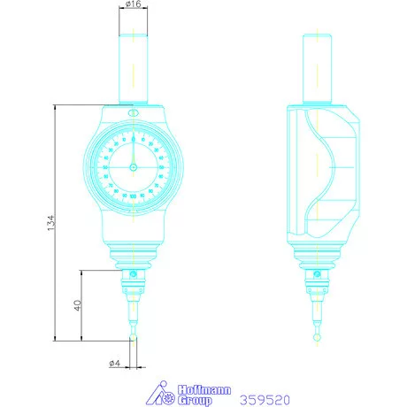 Analóg 3D tapintó tapintóbetéttel (⌀ 4 mm)