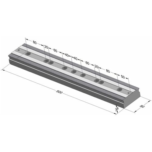 Több munkadarabos befogósín 80  500 mm