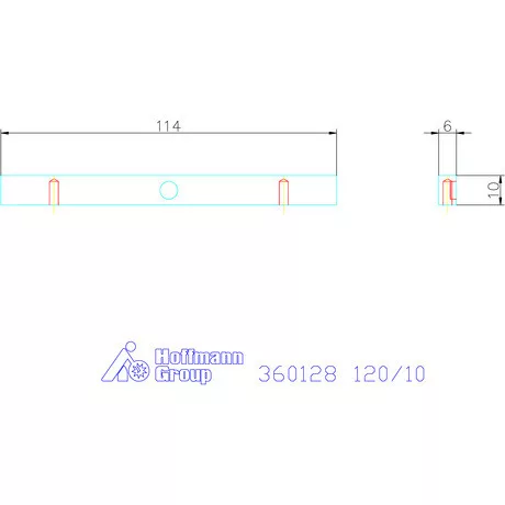 Garant Mágneslap, 6 mm vastag 120/10 mm