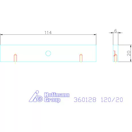Garant Mágneslap, 6 mm vastag 120/20 mm