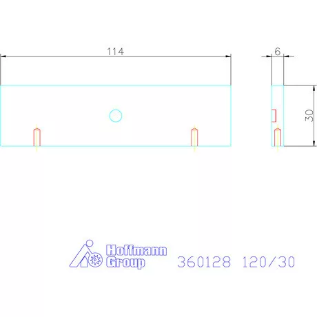 Garant Mágneslap, 6 mm vastag 120/30 mm