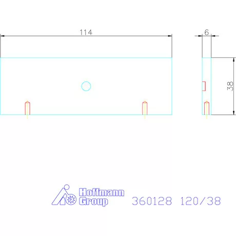 Garant Mágneslap, 6 mm vastag 120/38 mm