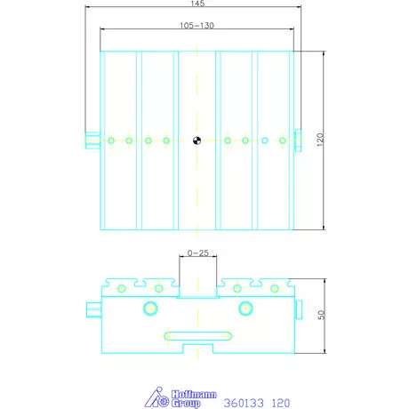 Garant Központosító satu, semleges 120 mm