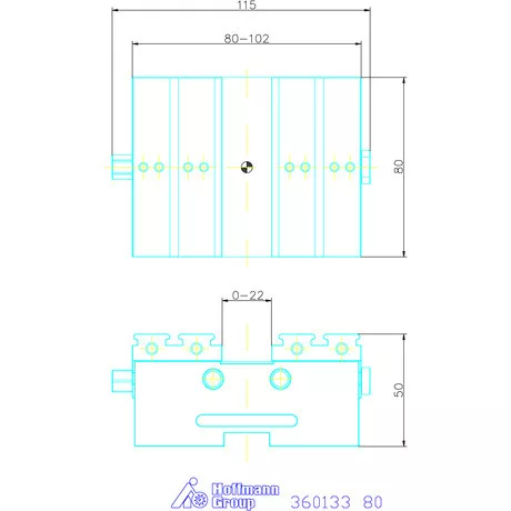 Garant Központosító satu, semleges 80 mm