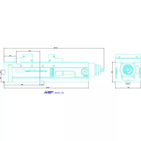 Garant NC nagy szorítóerejű gépsatu HiPo Clamp erőnövelővel 125