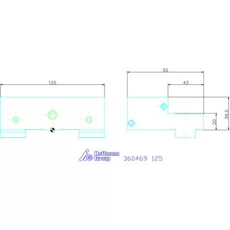 Garant Lépcsős pofa fix 125