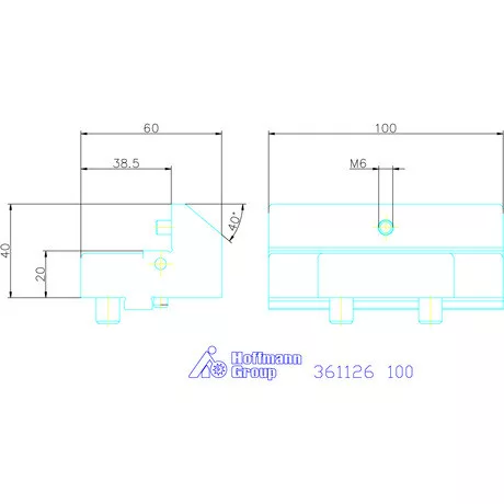 Garant Rátétpofa elforgatott befogó modulokhoz fix 100