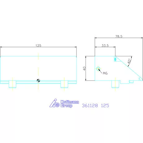 Garant Szorító rátétpofa fix 125