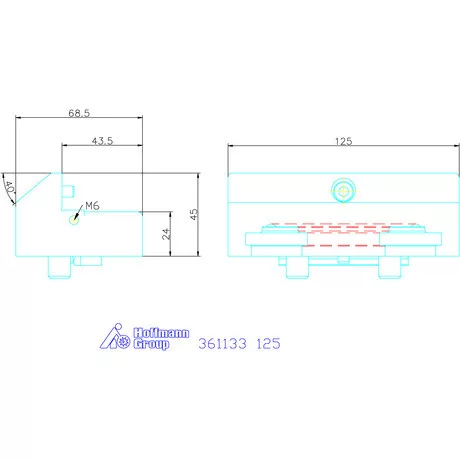 Garant Rátétpofa elforgatott befogó modulokhoz Önbeálló 125