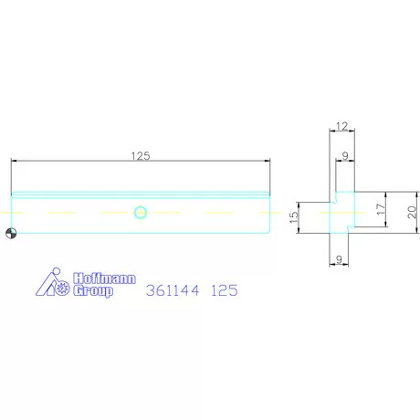 Garant Előtétpofa, sima 3/5 bevonattal 125