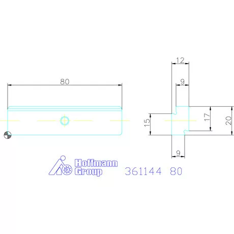 Garant Előtétpofa, sima 3/5 bevonattal 80