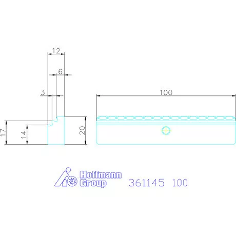 Garant Kombi előtétpofa, szorító / sima 3/3 100