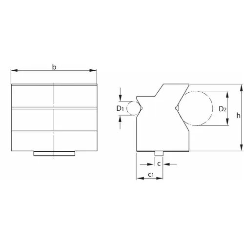 Prizmás pofa Centro Gripp  125