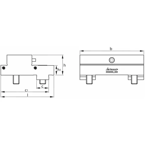 Lépcsős pofa, fix  125 mm
