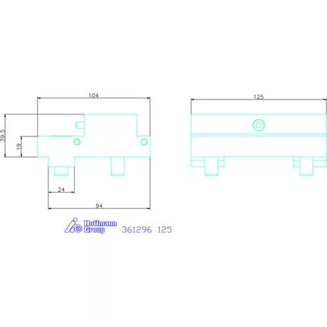 Lépcsős pofa, fix  125 mm
