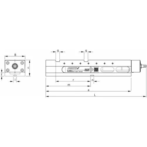 Allmatic TitanSense NC nagy szorítóerejű gépsatu 125L