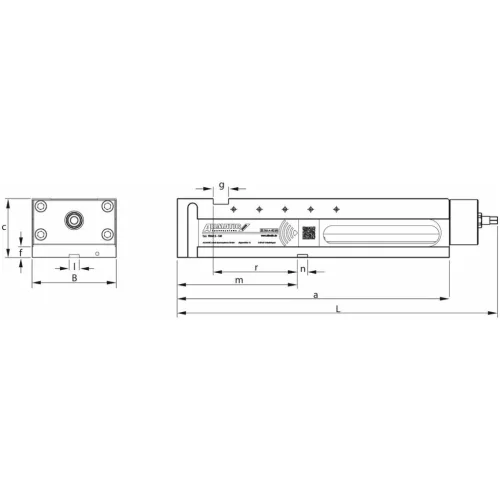 Allmatic TitanSense NC nagy szorítóerejű gépsatu 160