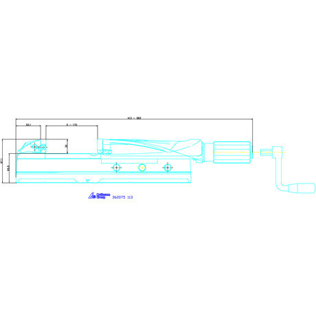 Holex Nagy szorítóerejű gépsatu forgólap nélkül 113 mm