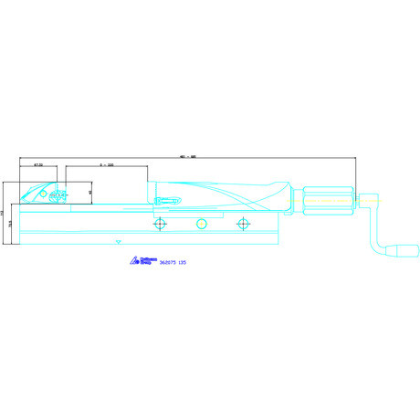 Holex Nagy szorítóerejű gépsatu forgólap nélkül 135 mm