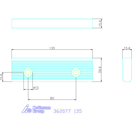 Holex Szorítópofa finom recézéssel, másik oldal hosszanti recézéssel 135 mm