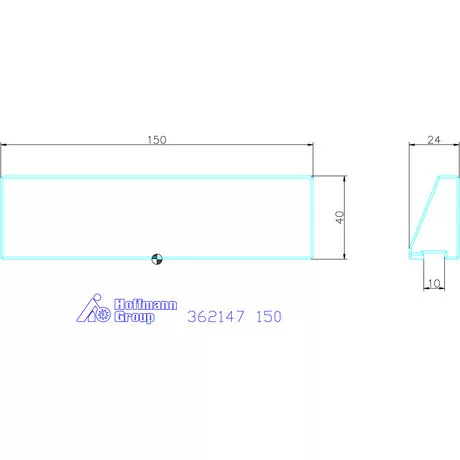 Sima előtétpofa , kemény (darab)  150 mm
