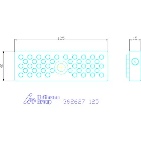Garant Pozícionáló stiftes pofa 125 mm