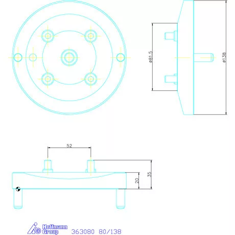 Garant Központosító satu adapterlap 80/138 mm