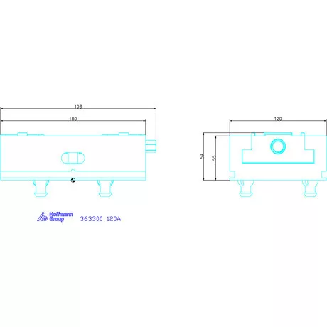Holex Központosító satu 120A mm