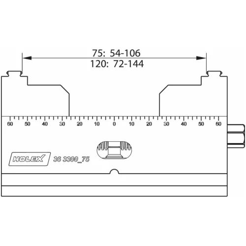 Holex Központosító satu 120 mm