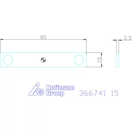 Garant Külön párhuzamos alátét pár, mágneses, a 366740 sz. 90×2,5 mérethez 15 mm