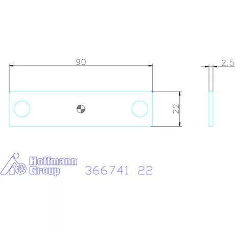Garant Külön párhuzamos alátét pár, mágneses, a 366740 sz. 90×2,5 mérethez 22 mm