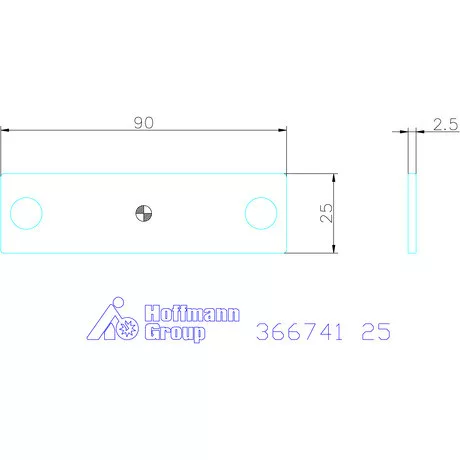 Garant Külön párhuzamos alátét pár, mágneses, a 366740 sz. 90×2,5 mérethez 25 mm