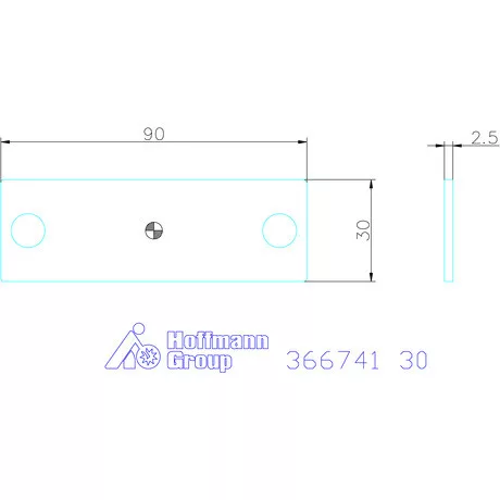 Garant Külön párhuzamos alátét pár, mágneses, a 366740 sz. 90×2,5 mérethez 30 mm