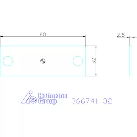Garant Külön párhuzamos alátét pár, mágneses, a 366740 sz. 90×2,5 mérethez 32 mm