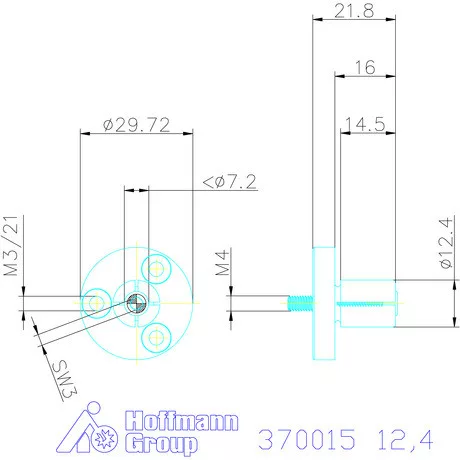 Mitee-Bite Felfogó tüske átmenő furathoz 12,4 mm