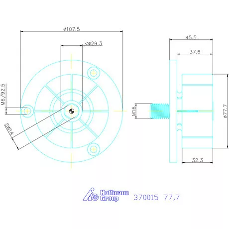 Mitee-Bite Felfogó tüske átmenő furathoz 77,7 mm
