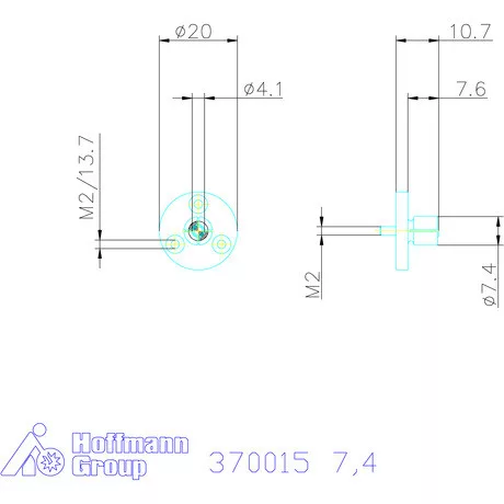 Mitee-Bite Felfogó tüske átmenő furathoz 7,4 mm