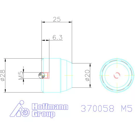 Kipp Önbeálló felfekvő sík, belső menet M5