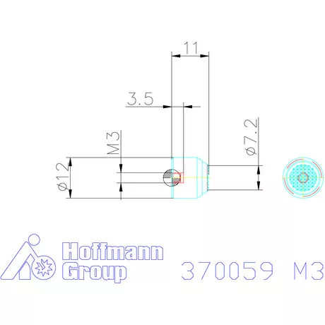 Kipp Önbeálló felfekvő recézett, belső menet M3