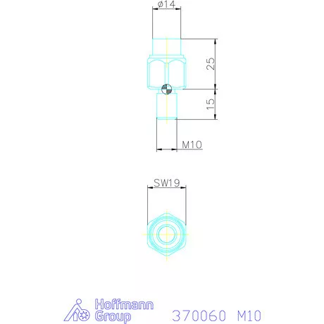 Kipp Önbeálló felfekvo sík, külső menet, visszaáll M10