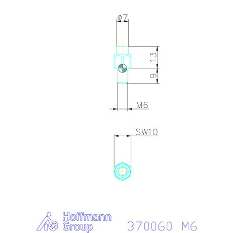 Kipp Önbeálló felfekvo sík, külső menet, visszaáll M6