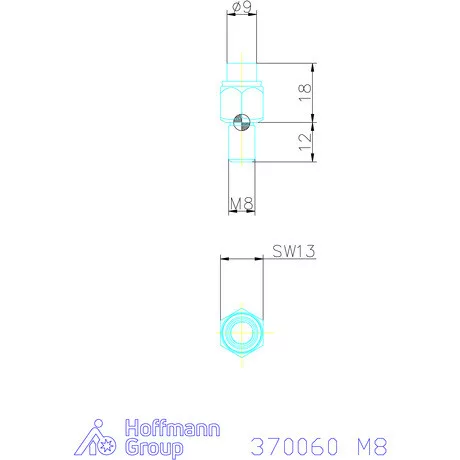 Kipp Önbeálló felfekvo sík, külső menet, visszaáll M8