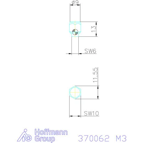 Kipp Önbeálló felfekvo sík, külső menet, visszaáll M3