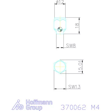 Kipp Önbeálló felfekvo sík, külső menet, visszaáll M4